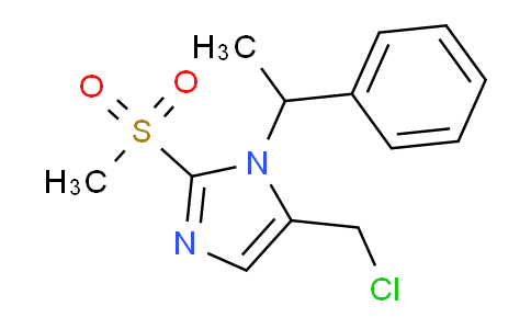 CAS No. 1221342-98-8, 5-(Chloromethyl)-2-methanesulfonyl-1-(1-phenylethyl)-1h-imidazole