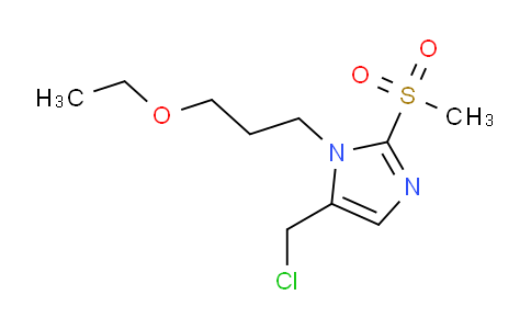 CAS No. 1221341-14-5, 5-(Chloromethyl)-1-(3-ethoxypropyl)-2-methanesulfonyl-1h-imidazole