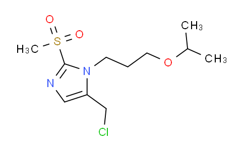 CAS No. 1221342-75-1, 5-(Chloromethyl)-2-methanesulfonyl-1-[3-(propan-2-yloxy)propyl]-1h-imidazole