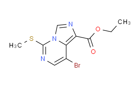 CAS No. 2170605-19-1, Ethyl 8-bromo-5-(methylthio)imidazo[1,5-c]pyrimidine-1-carboxylate