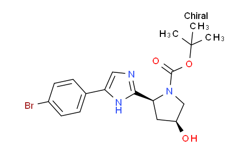 CAS No. 1007882-07-6, tert-Butyl (2S,4S)-2-(5-(4-bromophenyl)-1H-imidazol-2-yl)-4-hydroxypyrrolidine-1-carboxylate