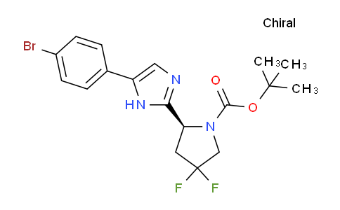 CAS No. 1007882-05-4, tert-Butyl (S)-2-(5-(4-bromophenyl)-1H-imidazol-2-yl)-4,4-difluoropyrrolidine-1-carboxylate