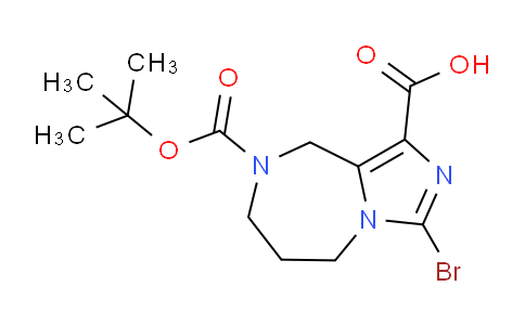 CAS No. 1094091-91-4, 3-Bromo-8-(tert-butoxycarbonyl)-6,7,8,9-tetrahydro-5H-imidazo[1,5-a][1,4]diazepine-1-carboxylic acid