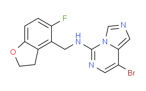 CAS No. 2170605-15-7, 8-Bromo-N-((5-fluoro-2,3-dihydrobenzofuran-4-yl)methyl)imidazo[1,5-c]pyrimidin-5-amine