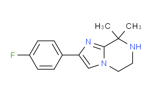 CAS No. 1310455-86-7, 2-(4-fluorophenyl)-8,8-dimethyl-6,7-dihydro-5H-imidazo[1,2-a]pyrazine