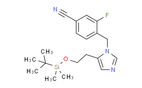 CAS No. 1472004-15-1, 4-[[5-[2-[tert-butyl(dimethyl)silyl]oxyethyl]imidazol-1-yl]methyl]-3-fluorobenzonitrile