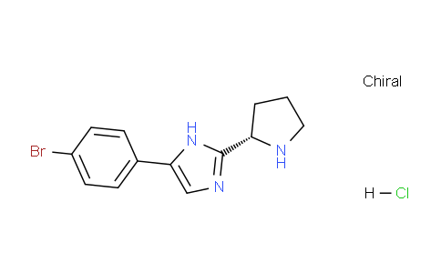 CAS No. 1272654-85-9, 5-(4-bromophenyl)-2-[(2S)-pyrrolidin-2-yl]-1H-imidazole;hydrochloride