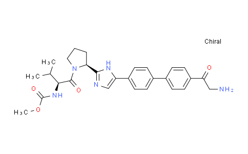 CAS No. 1272654-72-4, methyl ((S)-1-((S)-2-(5-(4'-glycyl-[1,1'-biphenyl]-4-yl)-1H-imidazol-2-yl)pyrrolidin-1-yl)-3-methyl-1-oxobutan-2-yl)carbamate