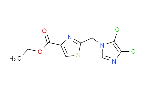 CAS No. 175202-20-7, Ethyl 2-((4,5-dichloro-1H-imidazol-1-yl)methyl)thiazole-4-carboxylate