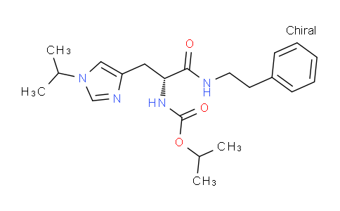 CAS No. 1233026-09-9, (R)-Isopropyl (3-(1-isopropyl-1H-imidazol-4-yl)-1-oxo-1-(phenethylamino)propan-2-yl)carbamate