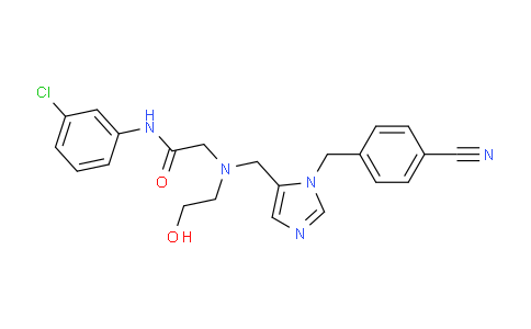 CAS No. 253862-99-6, N-(3-Chlorophenyl)-2-(((1-(4-cyanobenzyl)-1H-imidazol-5-yl)methyl)(2-hydroxyethyl)amino)acetamide