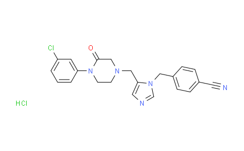 CAS No. 253863-00-2, 4-((5-((4-(3-Chlorophenyl)-3-oxo-1-piperazinyl)methyl)-1H-imidazol-1-yl)methyl)benzonitrile hydrochloride