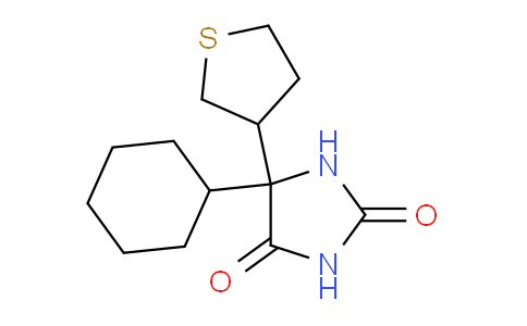 CAS No. 74038-65-6, 5-Cyclohexyl-5-(tetrahydro-3-thiophenyl)-2,4-imidazolidinedione