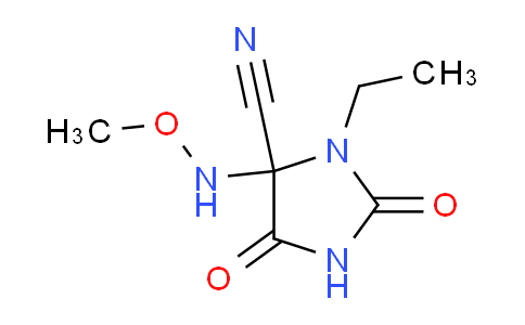 CAS No. 644972-55-4, 3-Ethyl-4-(methoxyamino)-2,5-dioxoimidazolidine-4-carbonitrile