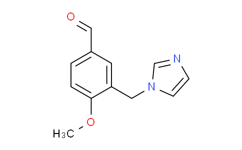 CAS No. 883543-97-3, 3-(1H-imidazol-1-ylmethyl)-4-methoxybenzaldehyde