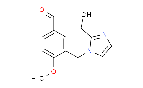 CAS No. 1052542-54-7, 3-[(2-ethyl-1H-imidazol-1-yl)methyl]-4-methoxybenzaldehyde