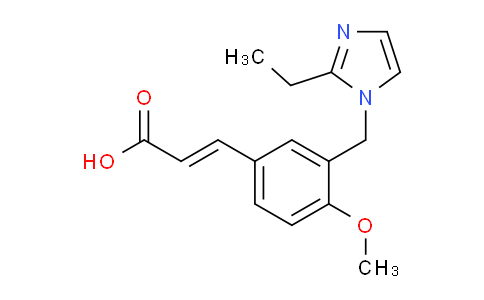 CAS No. 1119449-78-3, (2E)-3-{3-[(2-ethyl-1H-imidazol-1-yl)methyl]-4-methoxyphenyl}acrylic acid