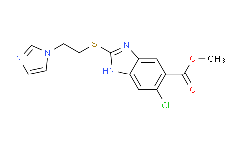 CAS No. 1446718-30-4, Methyl 2-((2-(1H-imidazol-1-yl)ethyl)thio)-6-chloro-1H-benzo[d]imidazole-5-carboxylate