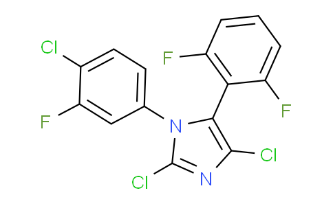 CAS No. 1146718-91-3, 2,4-dichloro-1-(4-chloro-3-fluorophenyl)-5-(2,6-difluorophenyl)-1H-imidazole