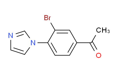 CAS No. 1141669-55-7, 1-(3-Bromo-4-(1H-imidazol-1-yl)phenyl)ethanone