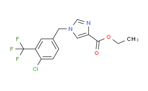 CAS No. 1260655-20-6, ethyl 1-(4-chloro-3-(trifluoromethyl)benzyl)-1H-imidazole-4-carboxylate