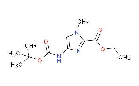CAS No. 128293-63-0, ethyl 4-((tert-butoxycarbonyl)amino)-1-methyl-1H-imidazole-2-carboxylate