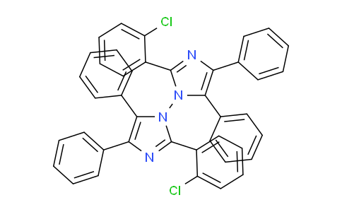 CAS No. 1707-68-2, 2,2'-bis(2-chlorophenyl)-4,4',5,5'-tetraphenyl-1,1'-biimidazole