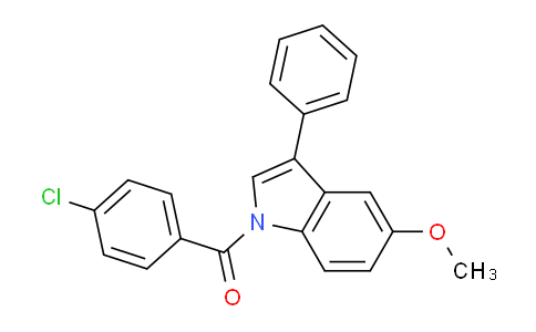 CAS No. 22789-48-6, (4-chlorophenyl)(5-methoxy-3-phenyl-1H-indol-1-yl)methanone