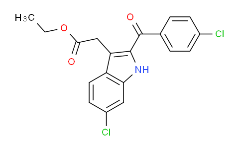 CAS No. 231294-93-2, ethyl 2-(6-chloro-2-(4-chlorobenzoyl)-1H-indol-3-yl)acetate