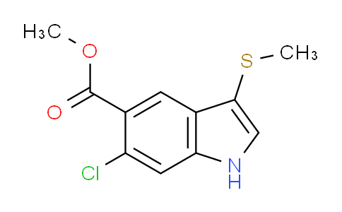 CAS No. 309915-20-6, methyl 6-chloro-3-(methylthio)-1H-indole-5-carboxylate