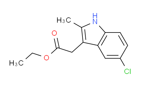 CAS No. 3446-72-8, (5-Chloro-2-methyl-1H-indol-3-yl)-acetic acid ethyl ester