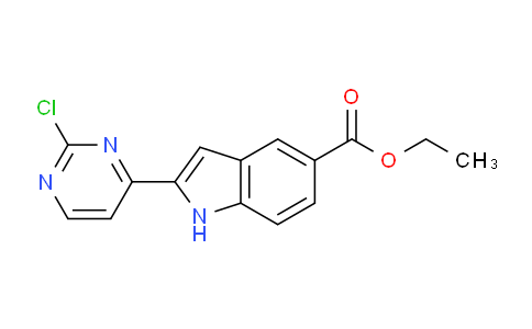 CAS No. 916486-04-9, Ethyl 2-(2-chloropyrimidin-4-yl)-1H-indole-5-carboxylate