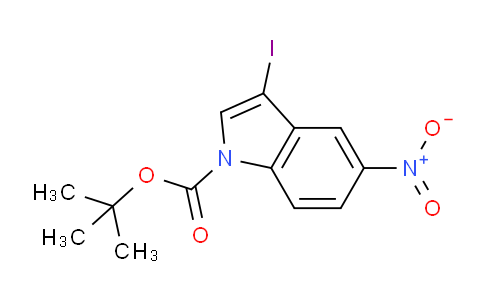 CAS No. 914349-32-9, tert-Butyl 3-iodo-5-nitro-1H-indole-1-carboxylate
