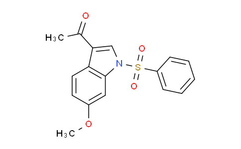 CAS No. 99532-46-4, 1-(6-methoxy-1-(phenylsulfonyl)-1H-indol-3-yl)ethan-1-one
