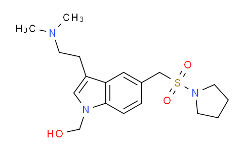 CAS No. 1018676-02-2, (3-(2-(dimethylamino)ethyl)-5-((pyrrolidin-1-ylsulfonyl)methyl)-1H-indol-1-yl)methanol