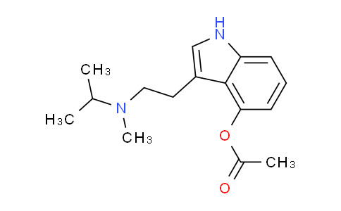 CAS No. 1024612-25-6, 3-(2-(isopropyl(methyl)amino)ethyl)-1H-indol-4-yl acetate