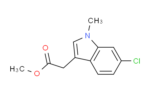 CAS No. 1334298-79-1, methyl 2-(6-chloro-1-methyl-1H-indol-3-yl)acetate