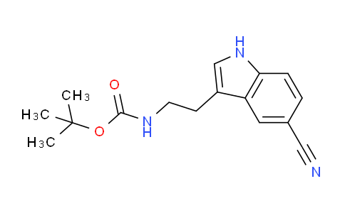 CAS No. 144035-34-7, tert-butyl (2-(5-cyano-1H-indol-3-yl)ethyl)carbamate