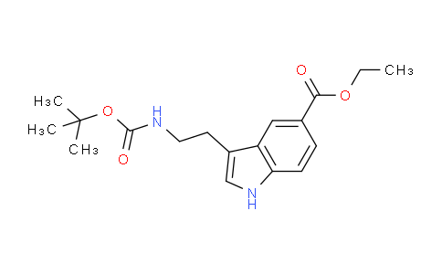 CAS No. 144055-85-6, ethyl 3-(2-((tert-butoxycarbonyl)amino)ethyl)-1H-indole-5-carboxylate