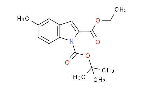 CAS No. 1233086-44-6, 1-tert-Butyl 2-ethyl 5-methyl-1H-indole-1,2-dicarboxylate