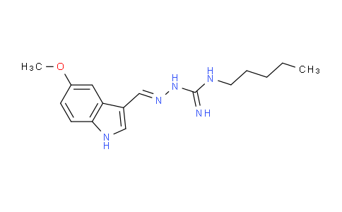 CAS No. 145158-71-0, (E)-2-((5-methoxy-1H-indol-3-yl)methylene)-N-pentylhydrazine-1-carboximidamide