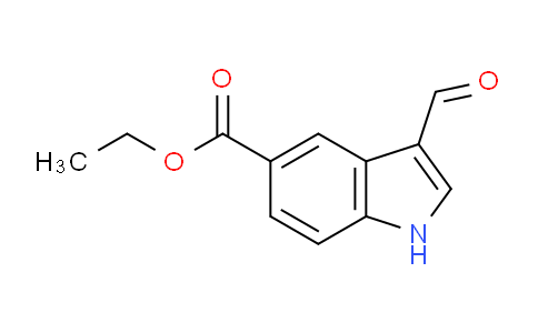 CAS No. 467458-46-4, ethyl 3-formyl-1H-indole-5-carboxylate