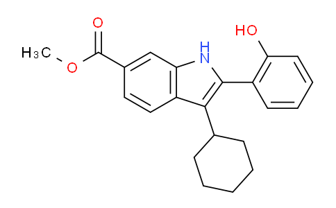 CAS No. 863578-50-1, Methyl 3-cyclohexyl-2-(2-hydroxyphenyl)-1H-indole-6-carboxylate