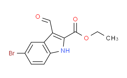 CAS No. 100123-25-9, Ethyl 5-bromo-3-formyl-1H-indole-2-carboxylate