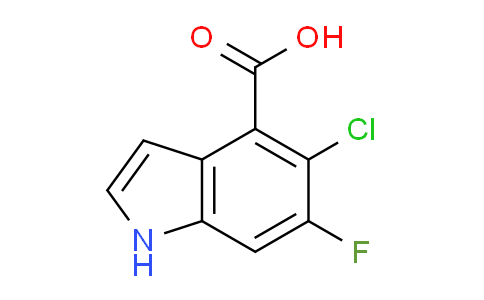 CAS No. 908600-78-2, 5-chloro-6-fluoro-1H-indole-4-carboxylic acid