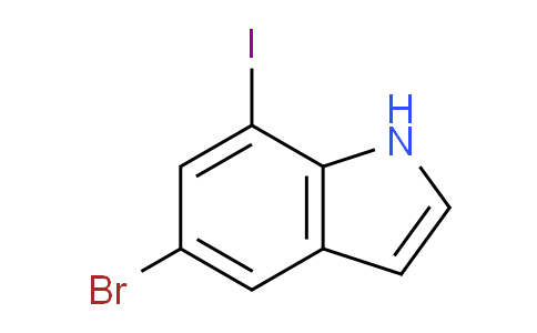 CAS No. 123020-20-2, 5-Bromo-7-iodo-1H-indole