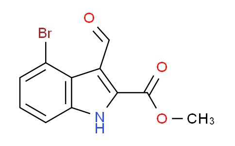 CAS No. 1079252-75-7, methyl 4-bromo-3-formyl-1H-indole-2-carboxylate
