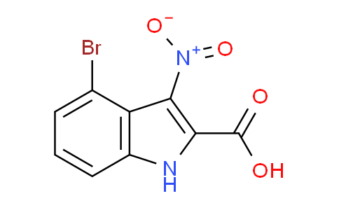 CAS No. 1182349-33-2, 4-Bromo-3-nitro-1H-indole-2-carboxylic acid