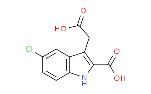 CAS No. 120716-95-2, 3-(carboxymethyl)-5-chloro-1H-indole-2-carboxylic acid