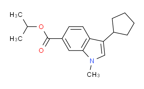 CAS No. 1253789-90-0, isopropyl 3-cyclopentyl-1-methyl-1H-indole-6-carboxylate